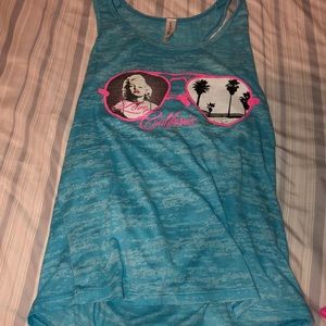 Blue Marilynn Monroe Tank